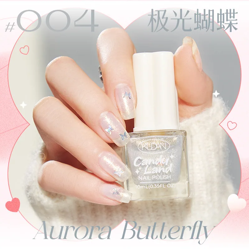 Nouveau vernis à ongles détachable à base d'eau, longue durée, séchage rapide, paillettes de couleur unie sans cuisson, vernis à ongles de couleur nude, défilé de bonbons 4