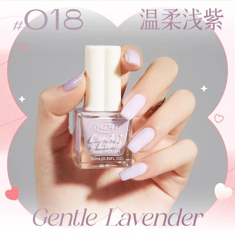 Nouveau vernis à ongles détachable à base d'eau, longue durée, séchage rapide, paillettes de couleur unie sans cuisson, vernis à ongles de couleur nude, défilé de bonbons 18