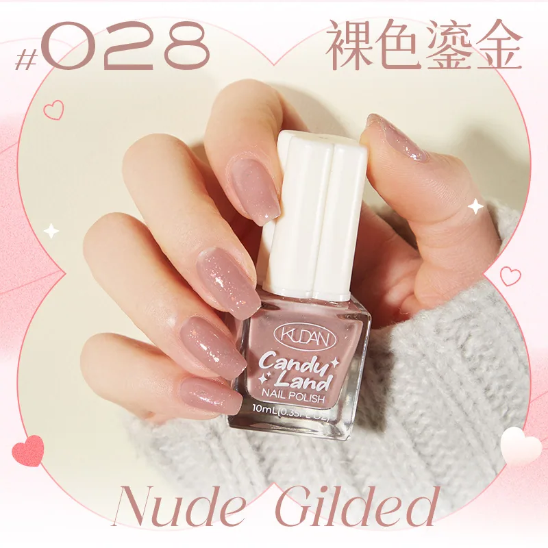 Nouveau vernis à ongles détachable à base d'eau, longue durée, séchage rapide, paillettes de couleur unie sans cuisson, vernis à ongles de couleur nude, défilé de bonbons 28
