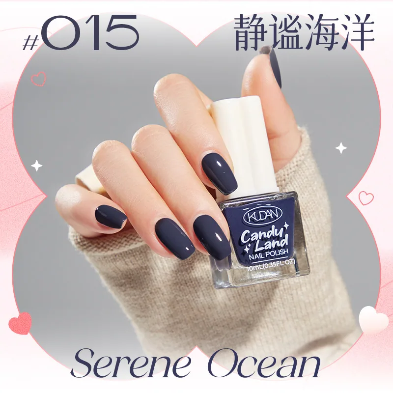 Nouveau vernis à ongles détachable à base d'eau, longue durée, séchage rapide, paillettes de couleur unie sans cuisson, vernis à ongles de couleur nude, défilé de bonbons 15