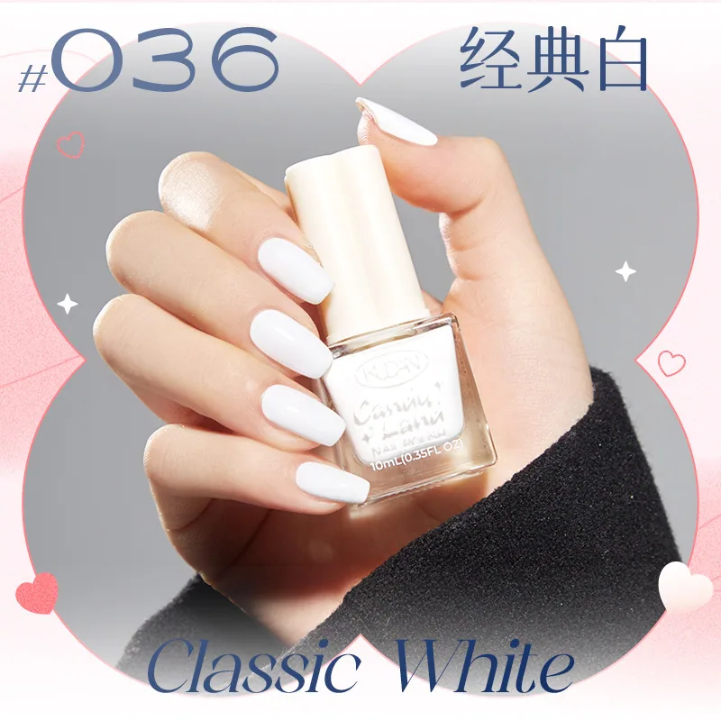 Nouveau vernis à ongles détachable à base d'eau, longue durée, séchage rapide, paillettes de couleur unie sans cuisson, vernis à ongles de couleur nude, défilé de bonbons 36