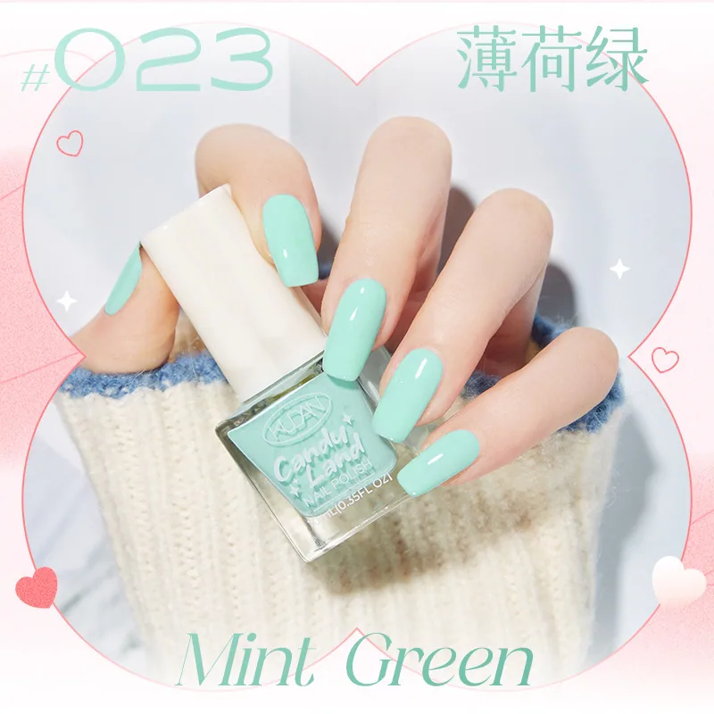 Nouveau vernis à ongles détachable à base d'eau, longue durée, séchage rapide, paillettes de couleur unie sans cuisson, vernis à ongles de couleur nude, défilé de bonbons 23