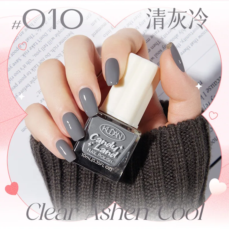 Nouveau vernis à ongles détachable à base d'eau, longue durée, séchage rapide, paillettes de couleur unie sans cuisson, vernis à ongles de couleur nude, défilé de bonbons 10