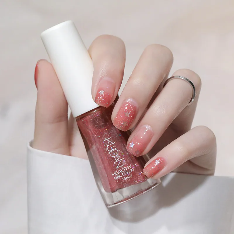 Explosive new product cool dan nail polish, non-baking, water-based, peelable, healthy nail, nail sequins, white fairy tale nail 39