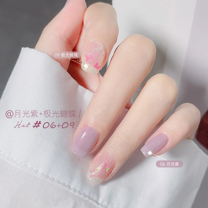 Nail polish, no-bake, quick-drying, non-tearable, odorless, long-lasting nail polish, nude ice permeable foot nail polish, summe 6