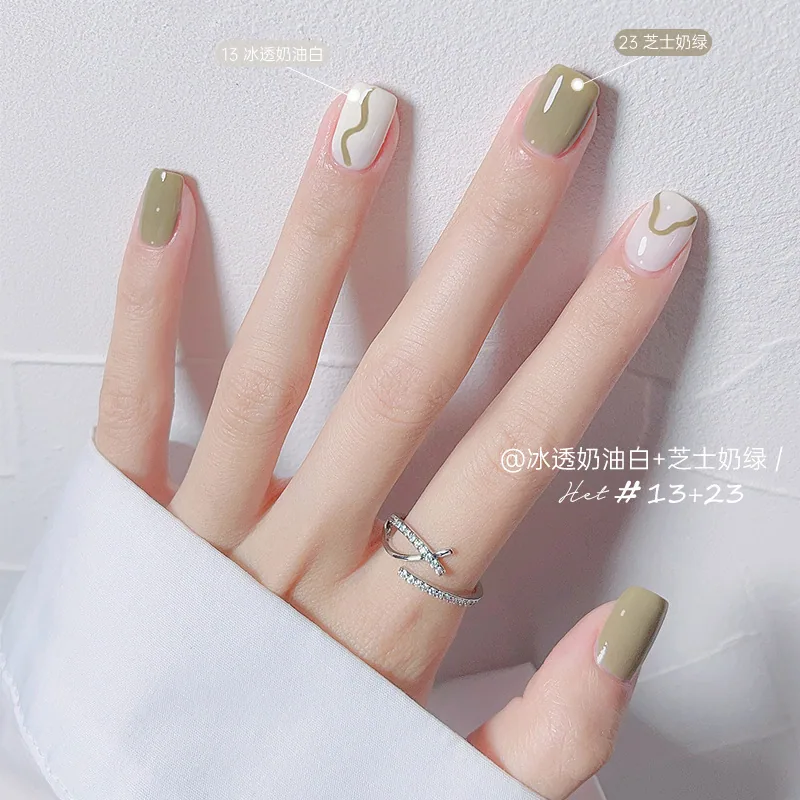 Nail polish, no-bake, quick-drying, non-tearable, odorless, long-lasting nail polish, nude ice permeable foot nail polish, summe 21