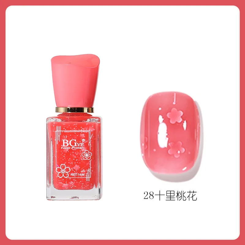 Nail polish-free microglue oily fragrance nail polish is long-lasting and quick-drying, nude color is not peelable, nude color f 28