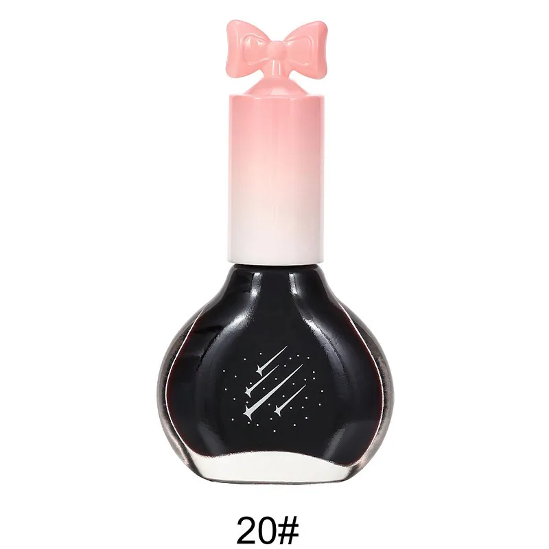 Nail polish, no-bake, quick-drying, non-peelable, nude sequins, bottom oil sealing layer, burgundy, cherries, oily nail polish w 20