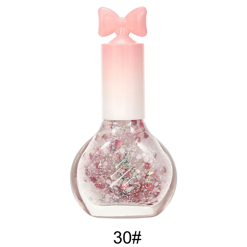 Nail polish, no-bake, quick-drying, non-peelable, nude sequins, bottom oil sealing layer, burgundy, cherries, oily nail polish w 30