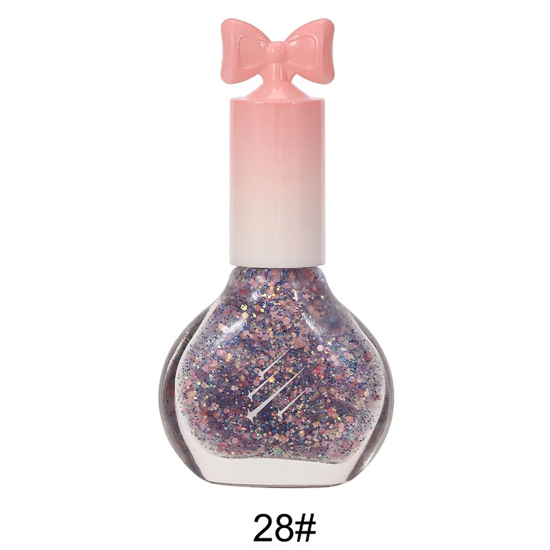 Nail polish, no-bake, quick-drying, non-peelable, nude sequins, bottom oil sealing layer, burgundy, cherries, oily nail polish w 28