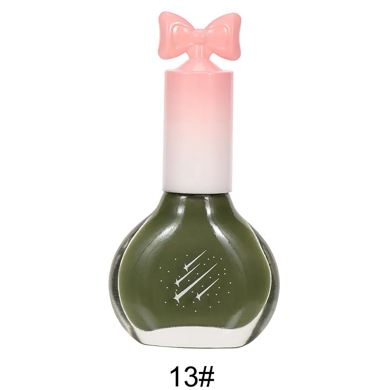 Nail polish, no-bake, quick-drying, non-peelable, nude sequins, bottom oil sealing layer, burgundy, cherries, oily nail polish w 13