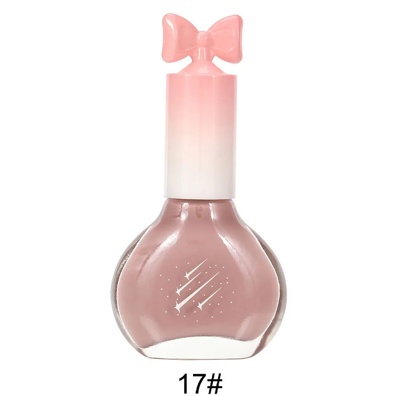 Nail polish, no-bake, quick-drying, non-peelable, nude sequins, bottom oil sealing layer, burgundy, cherries, oily nail polish w 17