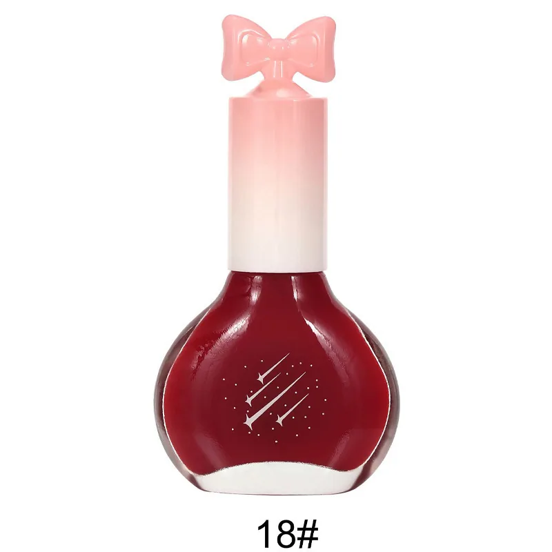 Nail polish, no-bake, quick-drying, non-peelable, nude sequins, bottom oil sealing layer, burgundy, cherries, oily nail polish w 18