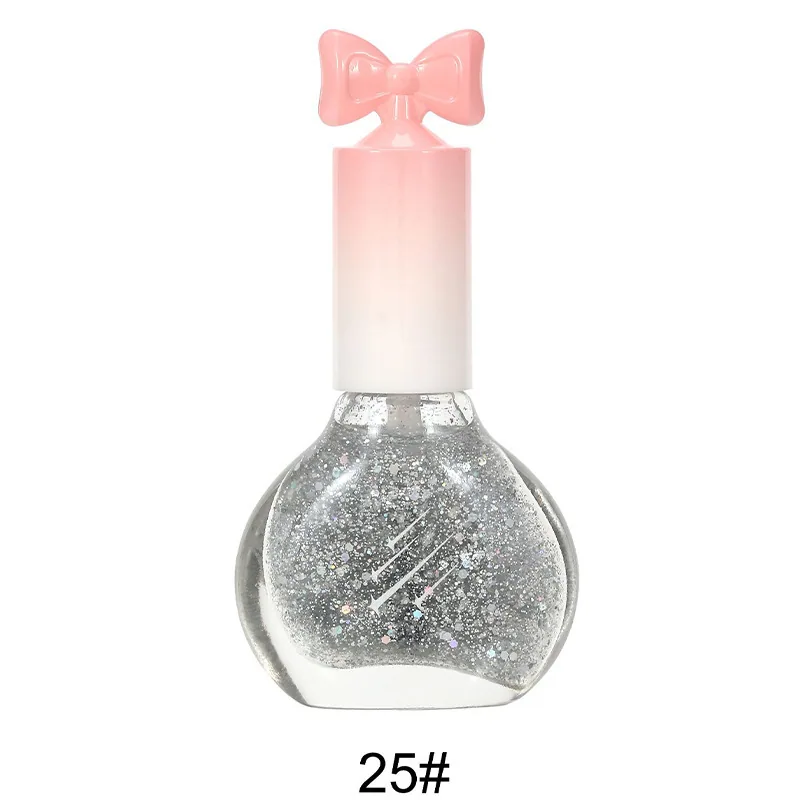 Nail polish, no-bake, quick-drying, non-peelable, nude sequins, bottom oil sealing layer, burgundy, cherries, oily nail polish w 25