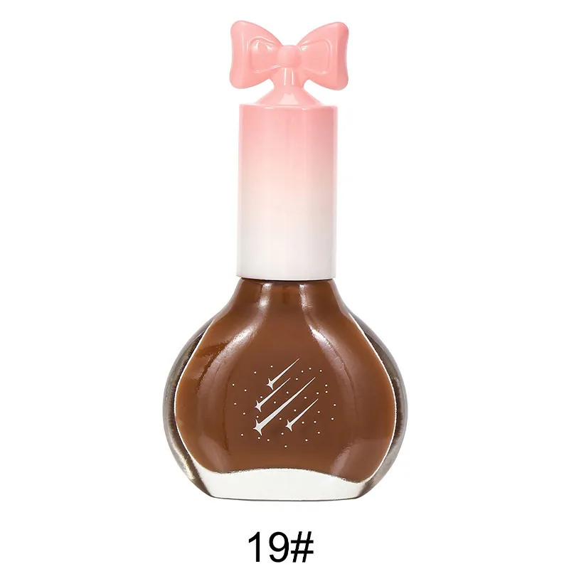 Nail polish, no-bake, quick-drying, non-peelable, nude sequins, bottom oil sealing layer, burgundy, cherries, oily nail polish w 19