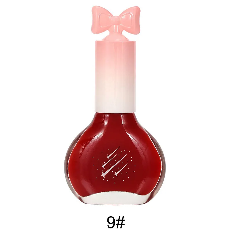 Nail polish, no-bake, quick-drying, non-peelable, nude sequins, bottom oil sealing layer, burgundy, cherries, oily nail polish w 9