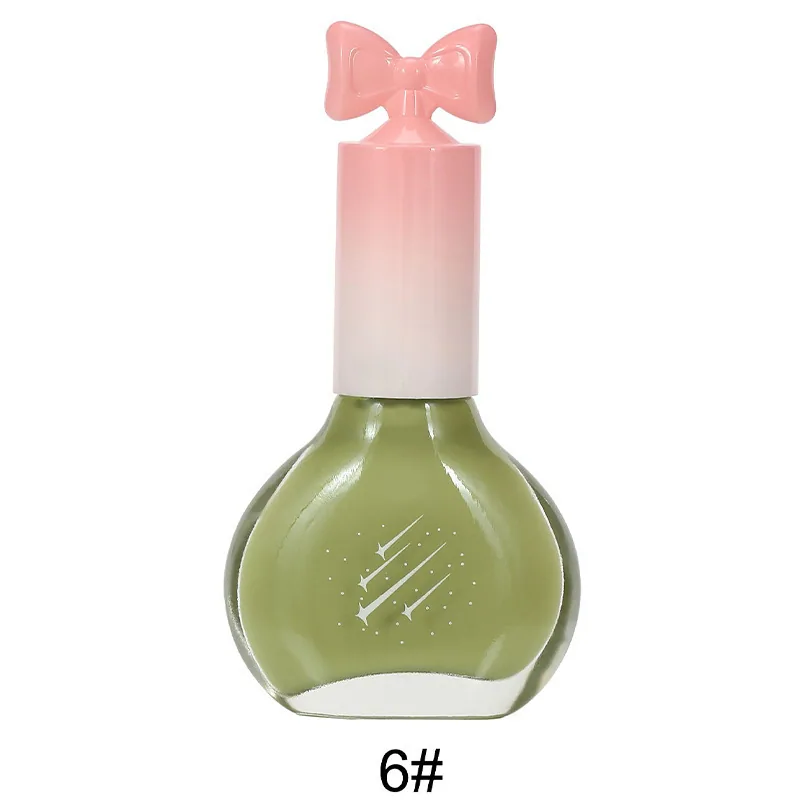 Nail polish, no-bake, quick-drying, non-peelable, nude sequins, bottom oil sealing layer, burgundy, cherries, oily nail polish w 6