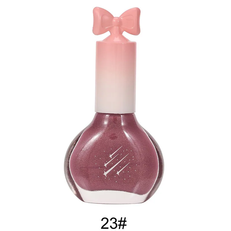 Nail polish, no-bake, quick-drying, non-peelable, nude sequins, bottom oil sealing layer, burgundy, cherries, oily nail polish w 23