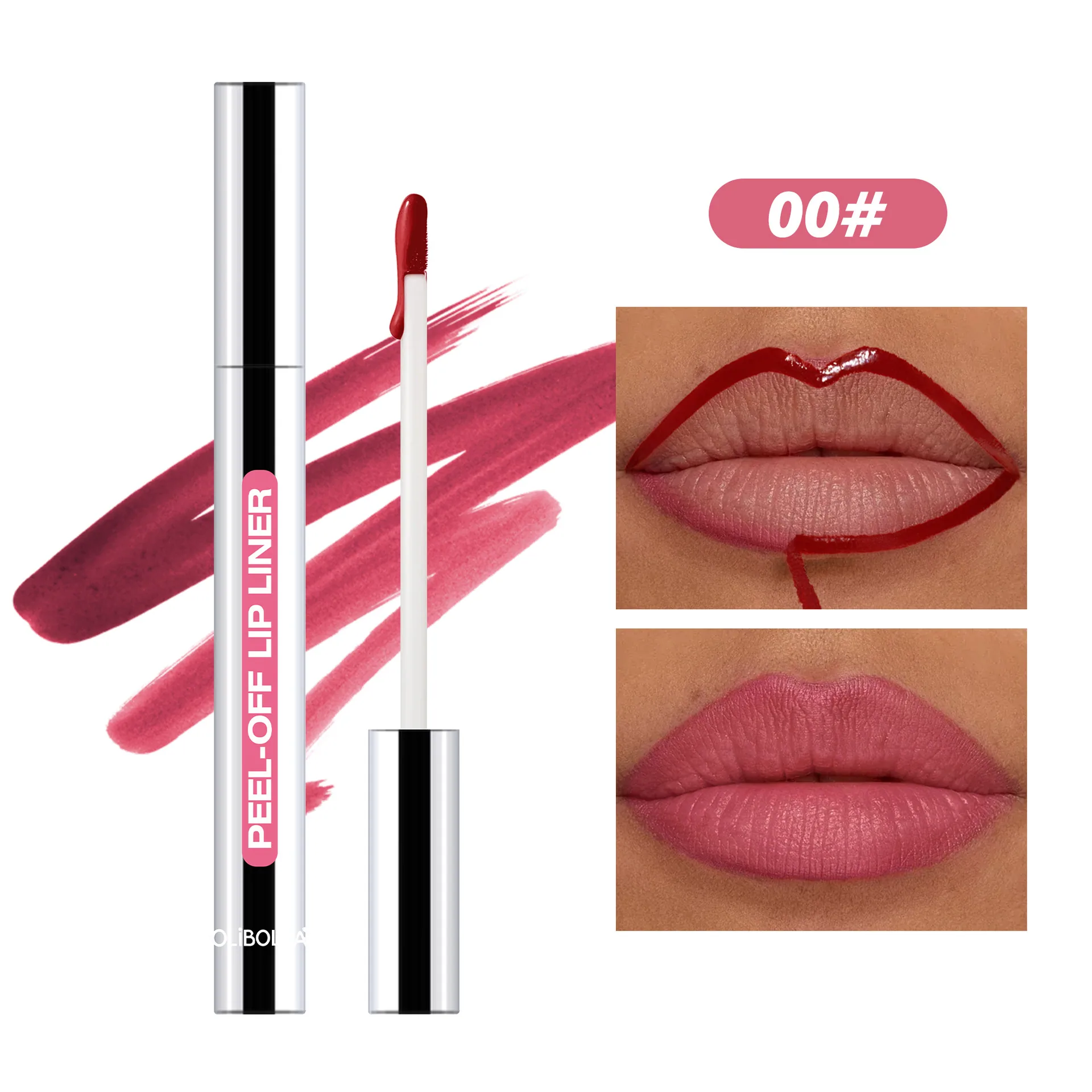 Cross border popular tear off lipliner dye peel off color fast lipstick lipstick lip color spot