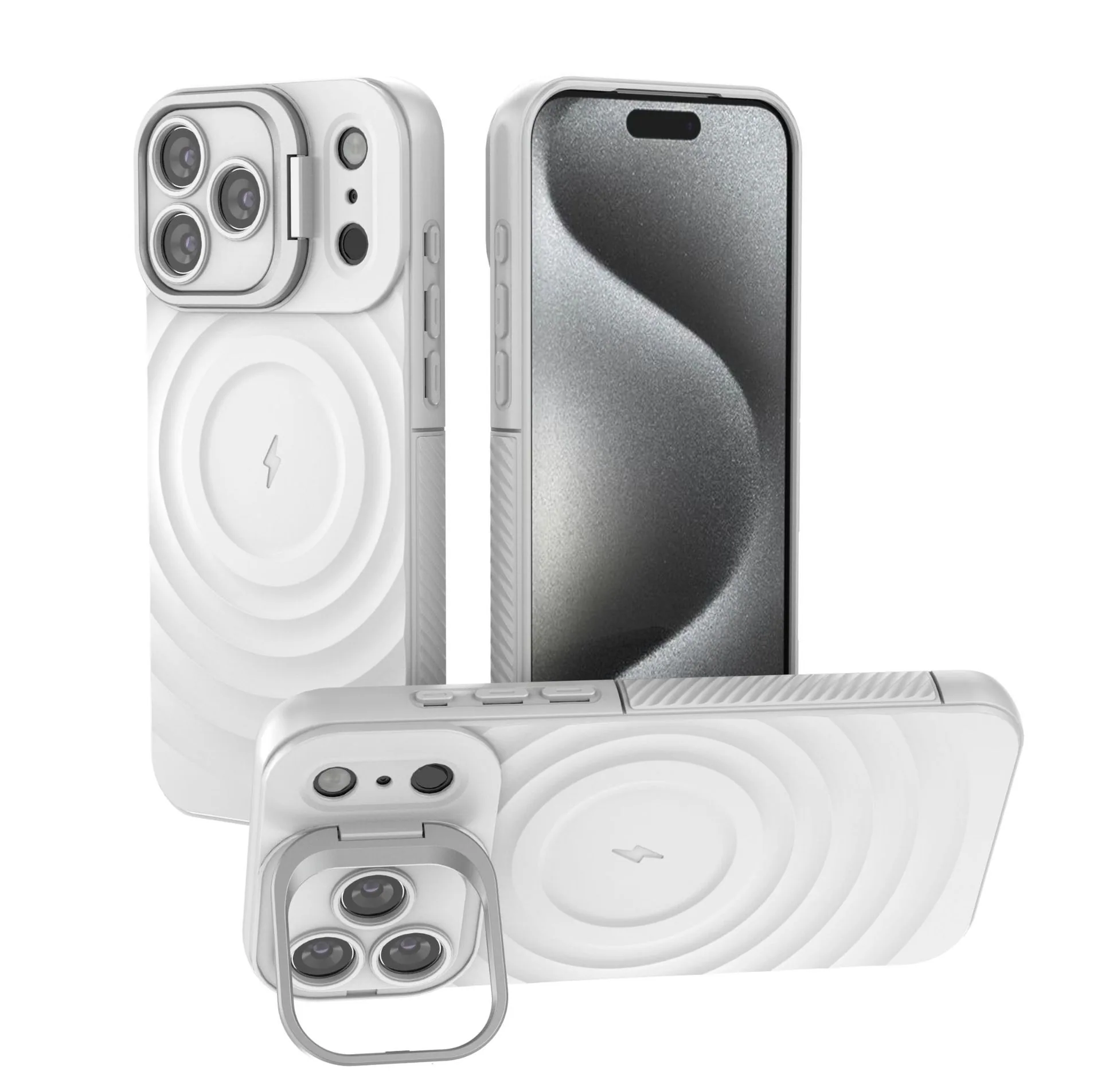 Áp dụng cho Apple iPhone17PROMAX Vỏ điện thoại từ tính sóng iphone17PRO Vỏ điện thoại sóng 3