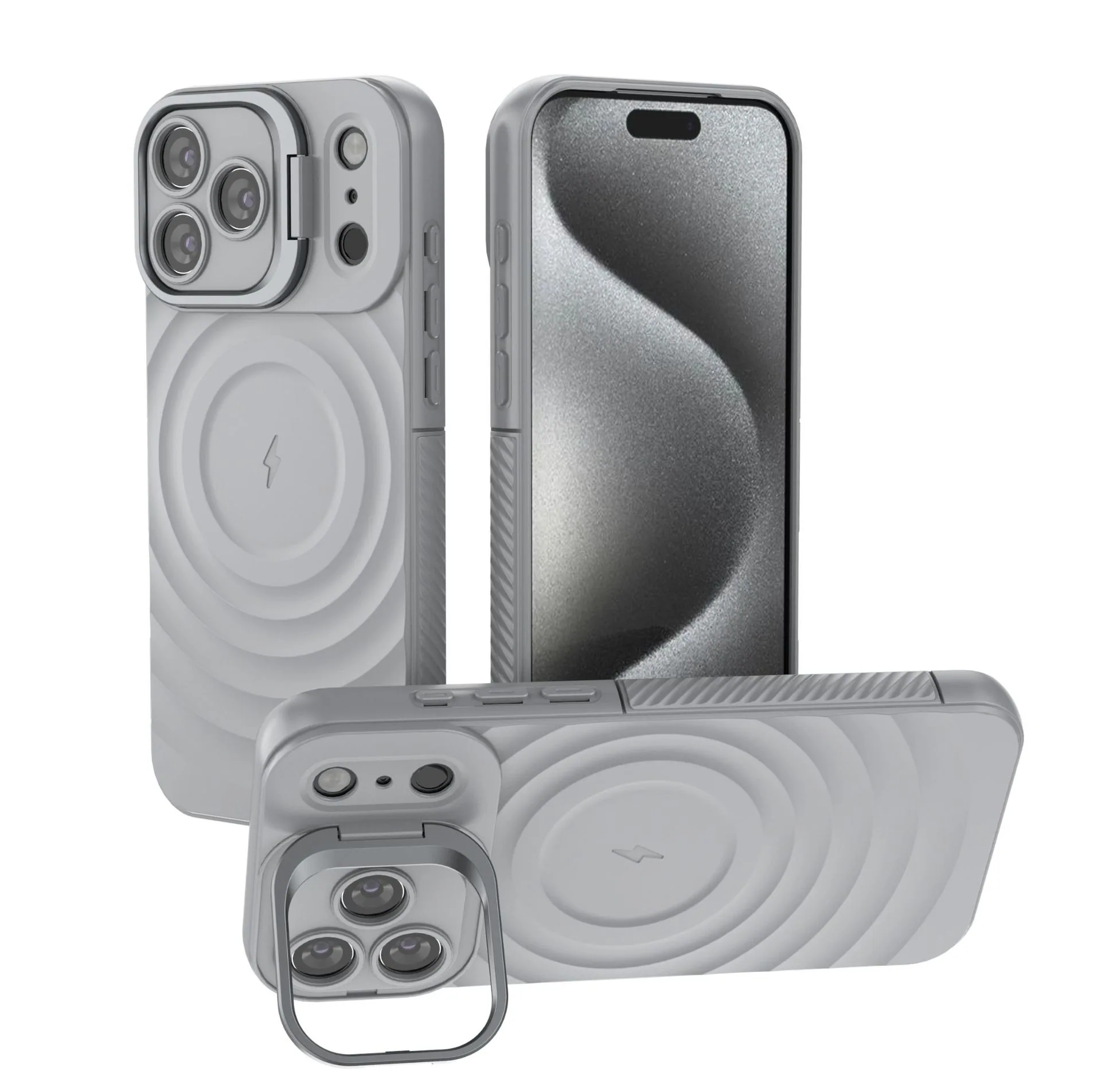 Áp dụng cho Apple iPhone17PROMAX Vỏ điện thoại từ tính sóng iphone17PRO Vỏ điện thoại sóng 5