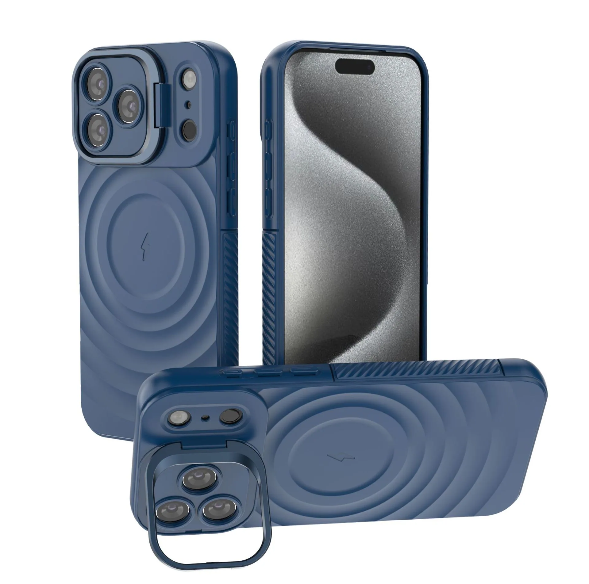 Áp dụng cho Apple iPhone17PROMAX Vỏ điện thoại từ tính sóng iphone17PRO Vỏ điện thoại sóng 4