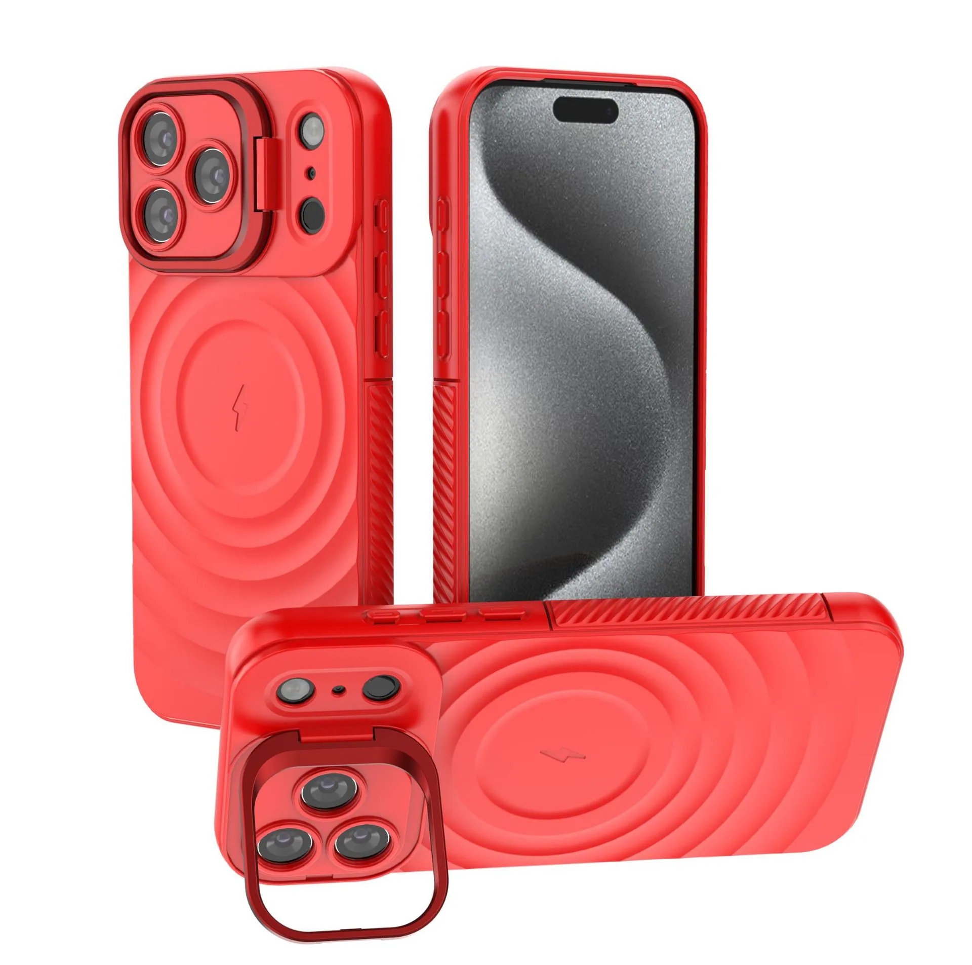 Áp dụng cho Apple iPhone17PROMAX Vỏ điện thoại từ tính sóng iphone17PRO Vỏ điện thoại sóng 2