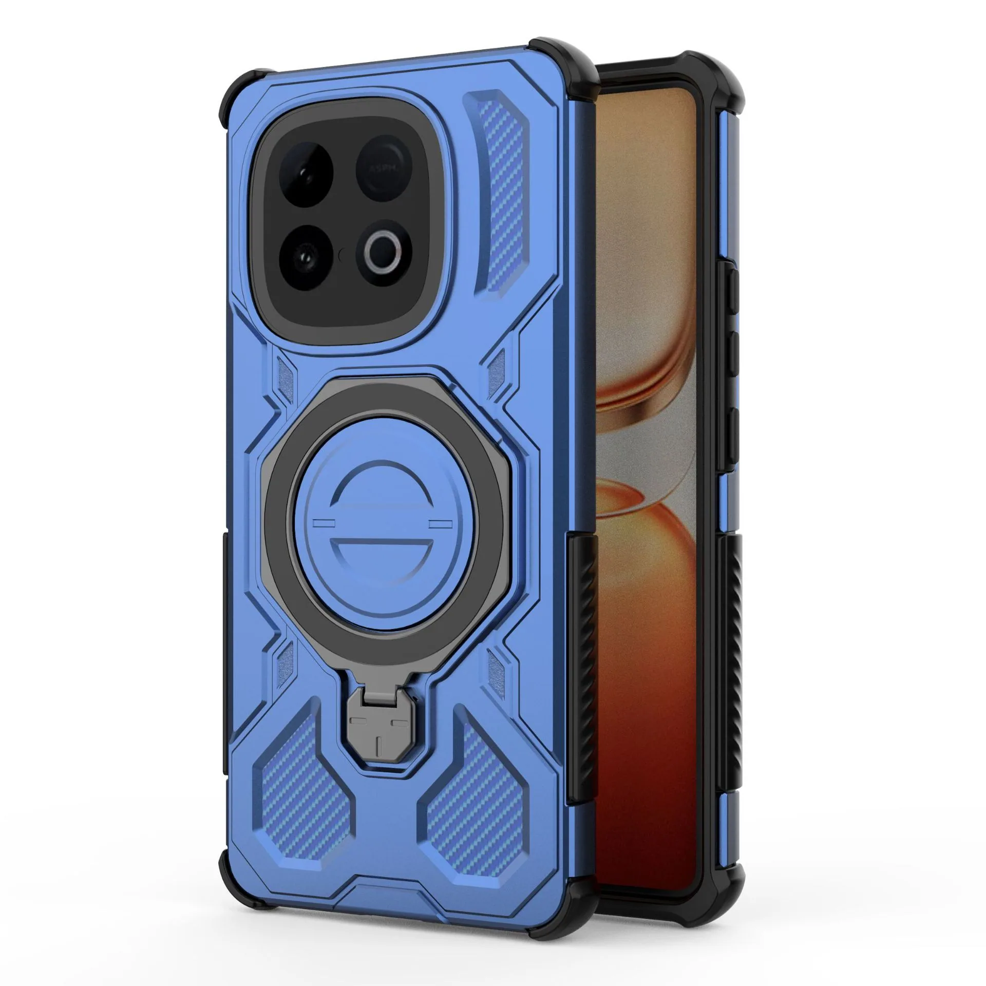 قابل استفاده برای VIVO V60 J-20 حلقه محافظ 360 درجه قاب ضد موبایل مغناطیسی VIVO V60 2
