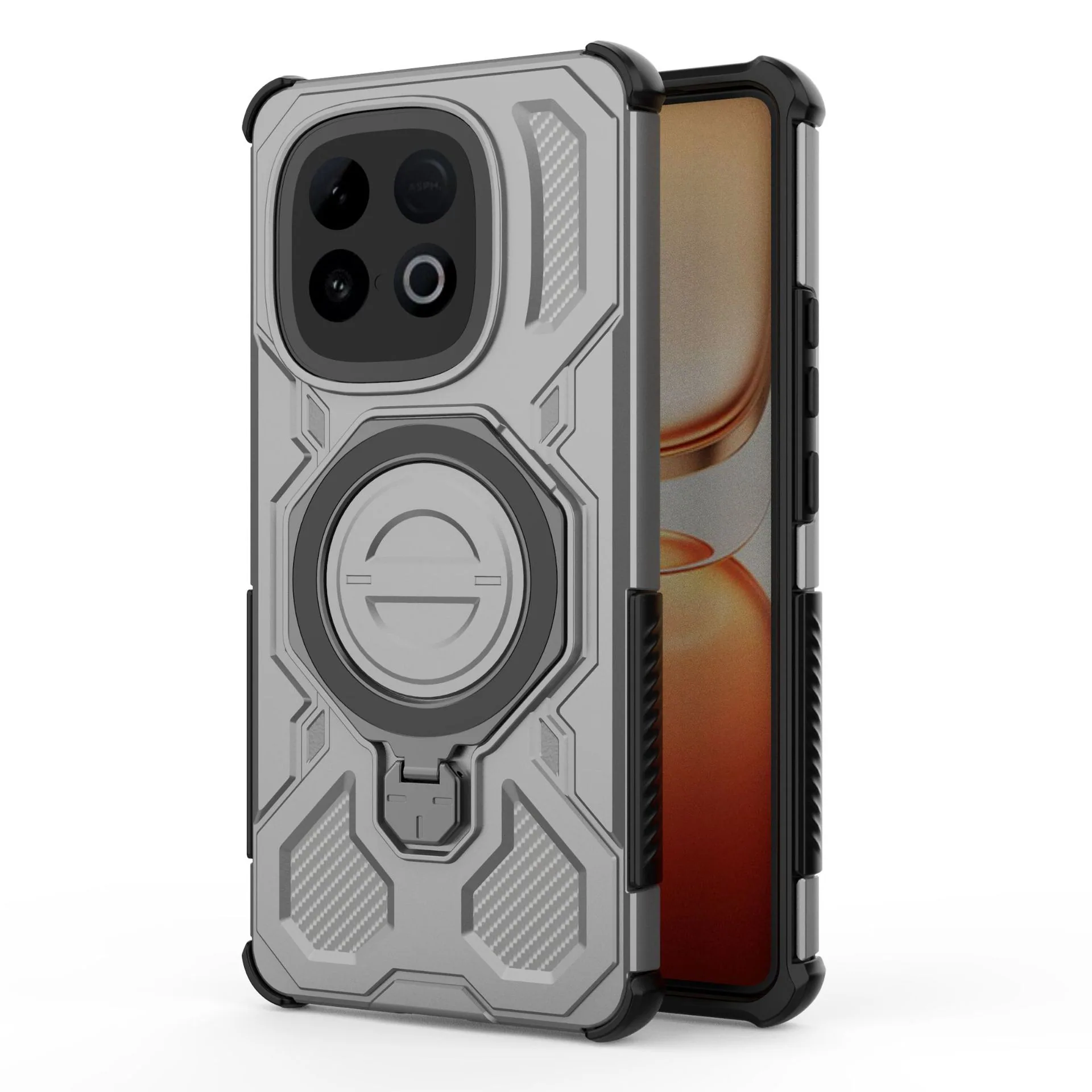 قابل استفاده برای VIVO V60 J-20 حلقه محافظ 360 درجه قاب ضد موبایل مغناطیسی VIVO V60 3