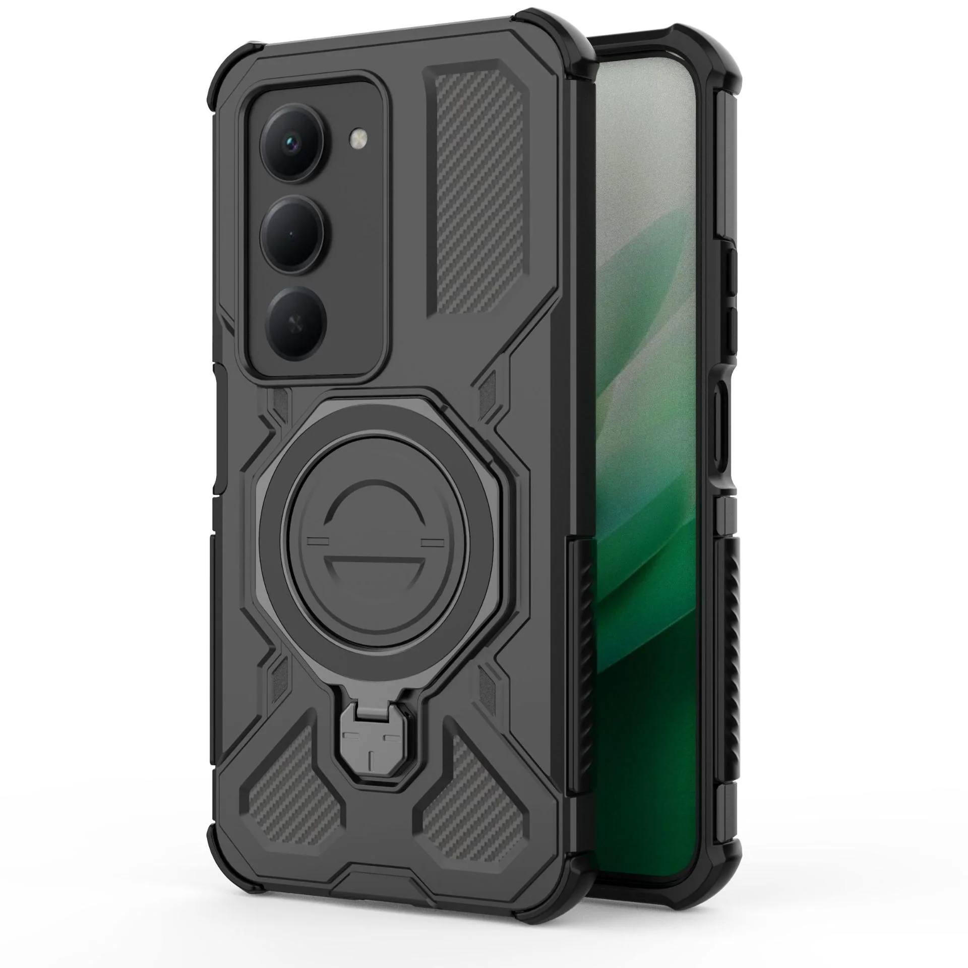 Applicable to Redmi 15 European version of J-20 ring 360-degree protective case Redmi 15 size 171 ring magnetic model