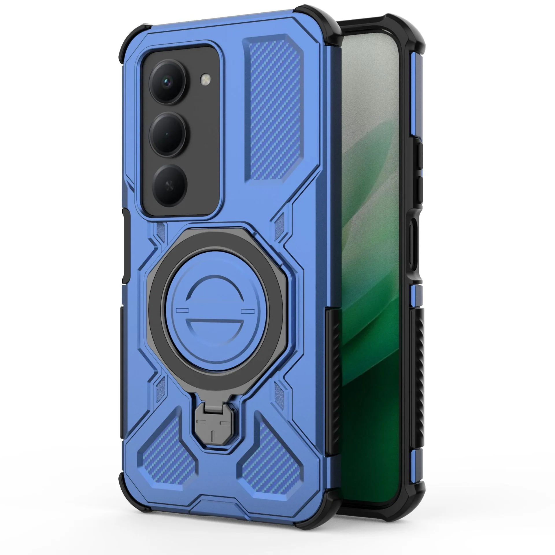 Applicable to Redmi 15 European version of J-20 ring 360-degree protective case Redmi 15 size 171 ring magnetic model 2