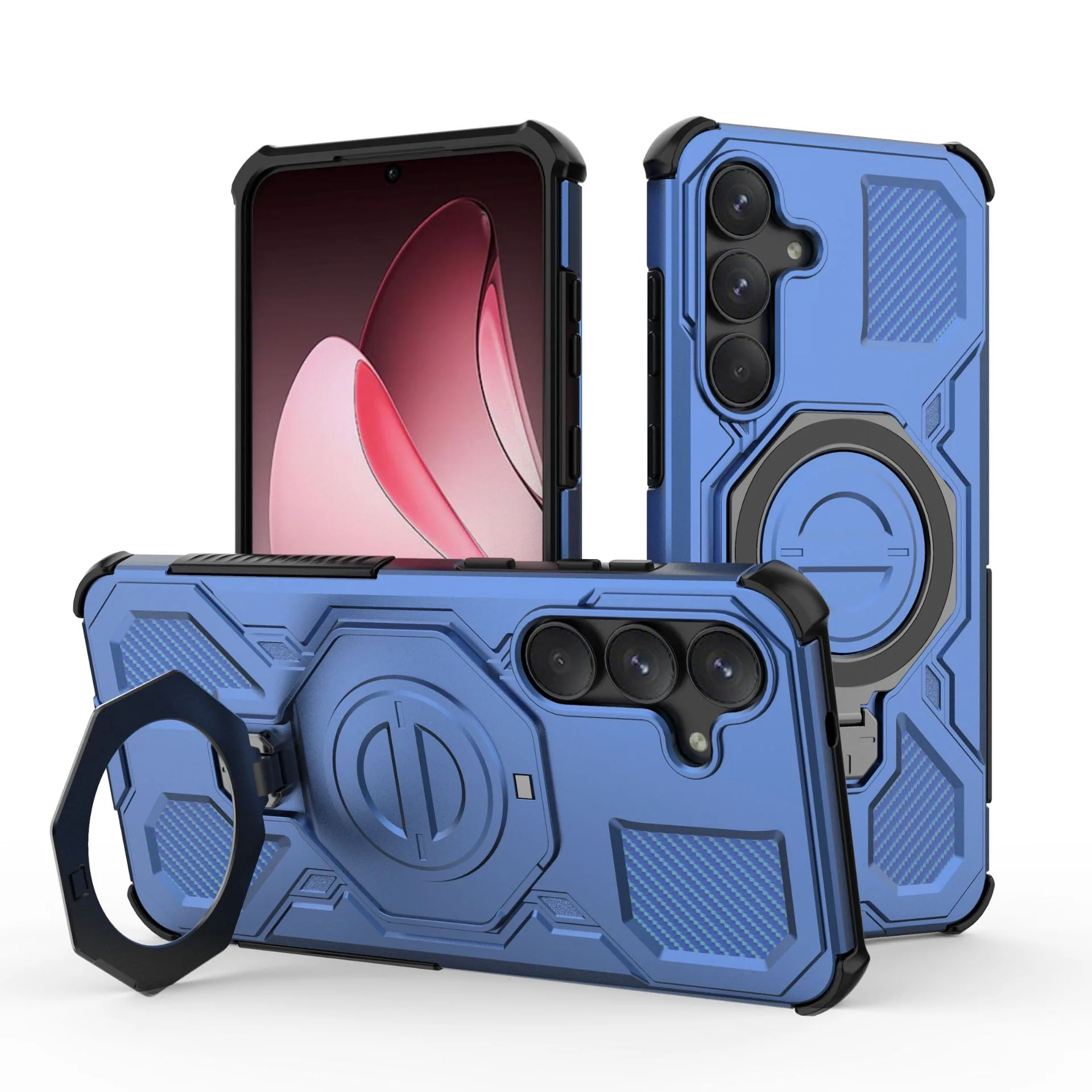 Applicable to Samsung S25FE-J20 ring 360-degree protective case Samsung S25FE magnetic anti- case 2