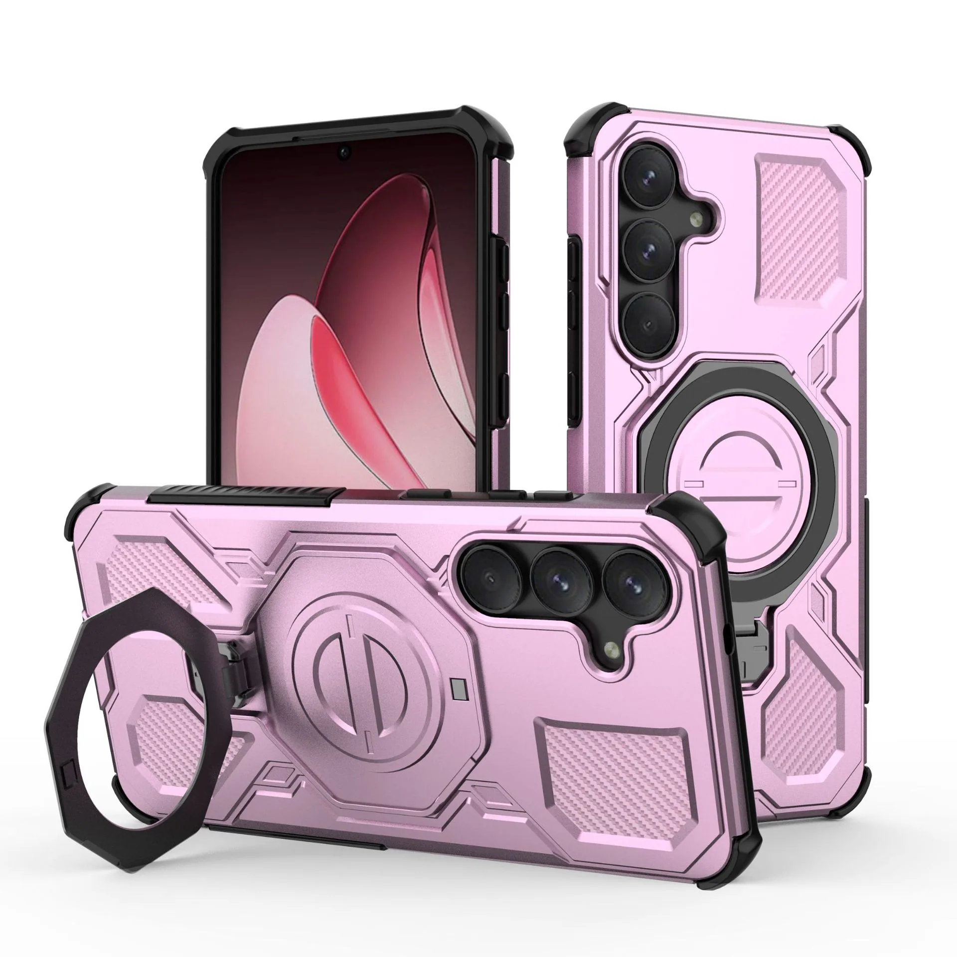 Applicable to Samsung S25FE-J20 ring 360-degree protective case Samsung S25FE magnetic anti- case 5