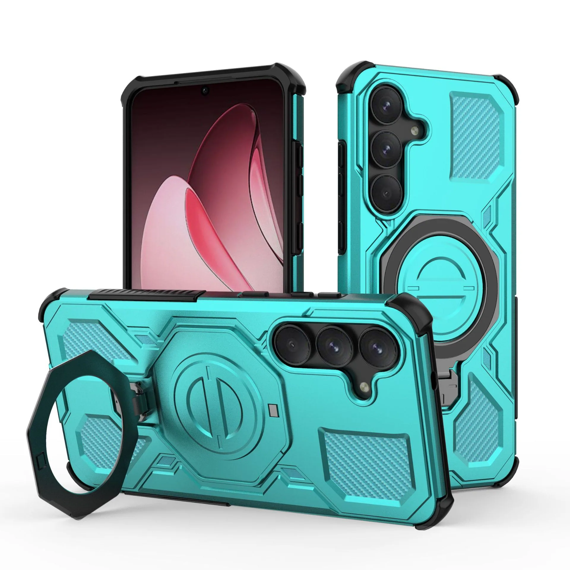 Applicable to Samsung S25FE-J20 ring 360-degree protective case Samsung S25FE magnetic anti- case 4