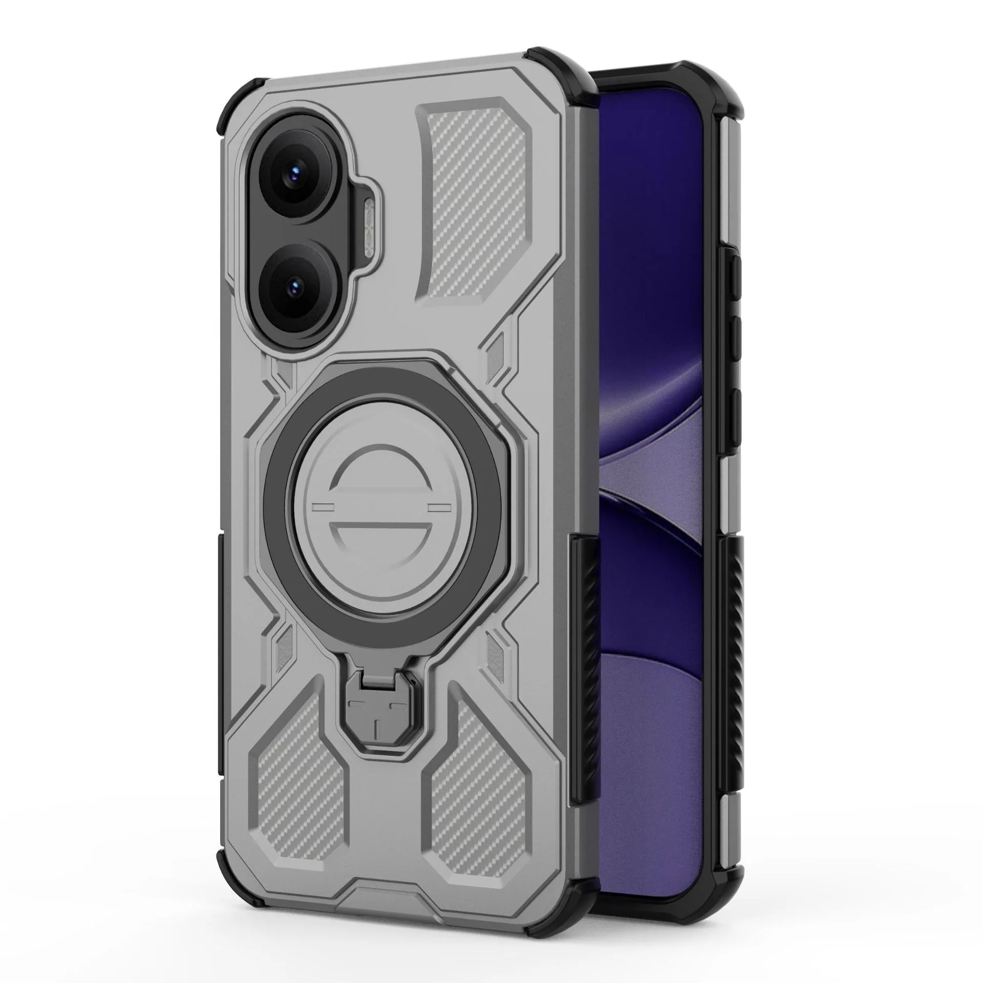 Applicable to Redmi TURBO4pro J20 ring 360-degree protective case Xiaomi POCO F7 ring magnetic attribution model 3