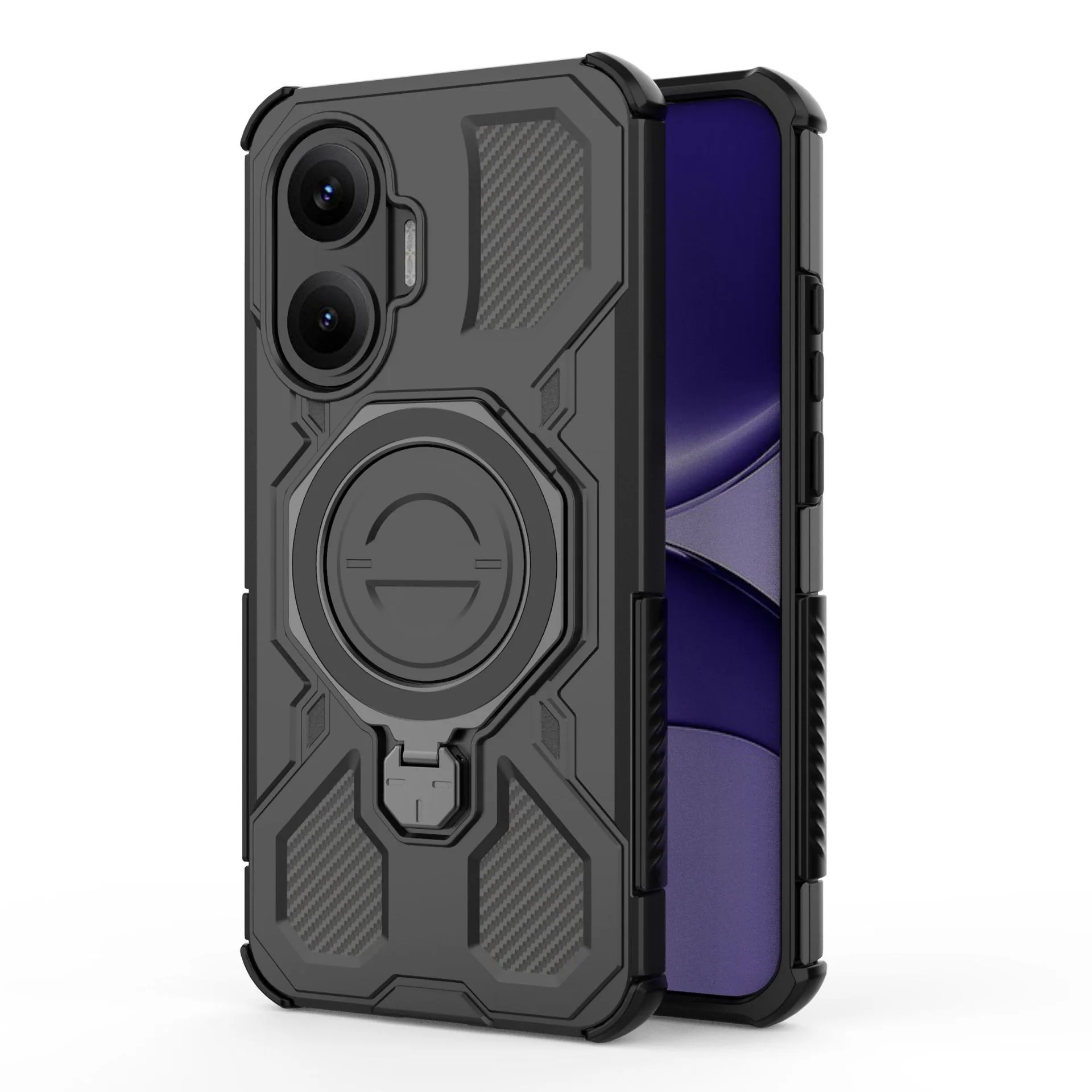 Applicable to Redmi TURBO4pro J20 ring 360-degree protective case Xiaomi POCO F7 ring magnetic attribution model