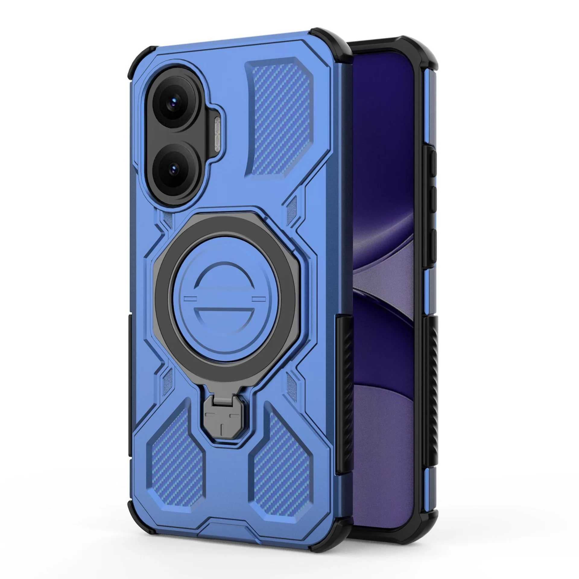 Applicable to Redmi TURBO4pro J20 ring 360-degree protective case Xiaomi POCO F7 ring magnetic attribution model 2