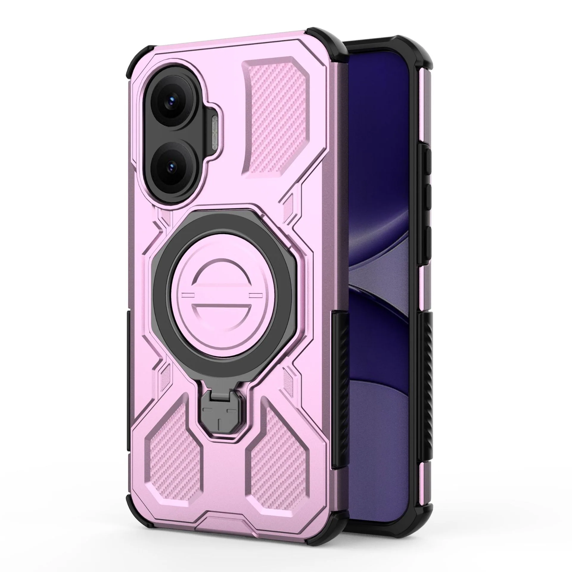 Applicable to Redmi TURBO4pro J20 ring 360-degree protective case Xiaomi POCO F7 ring magnetic attribution model 5