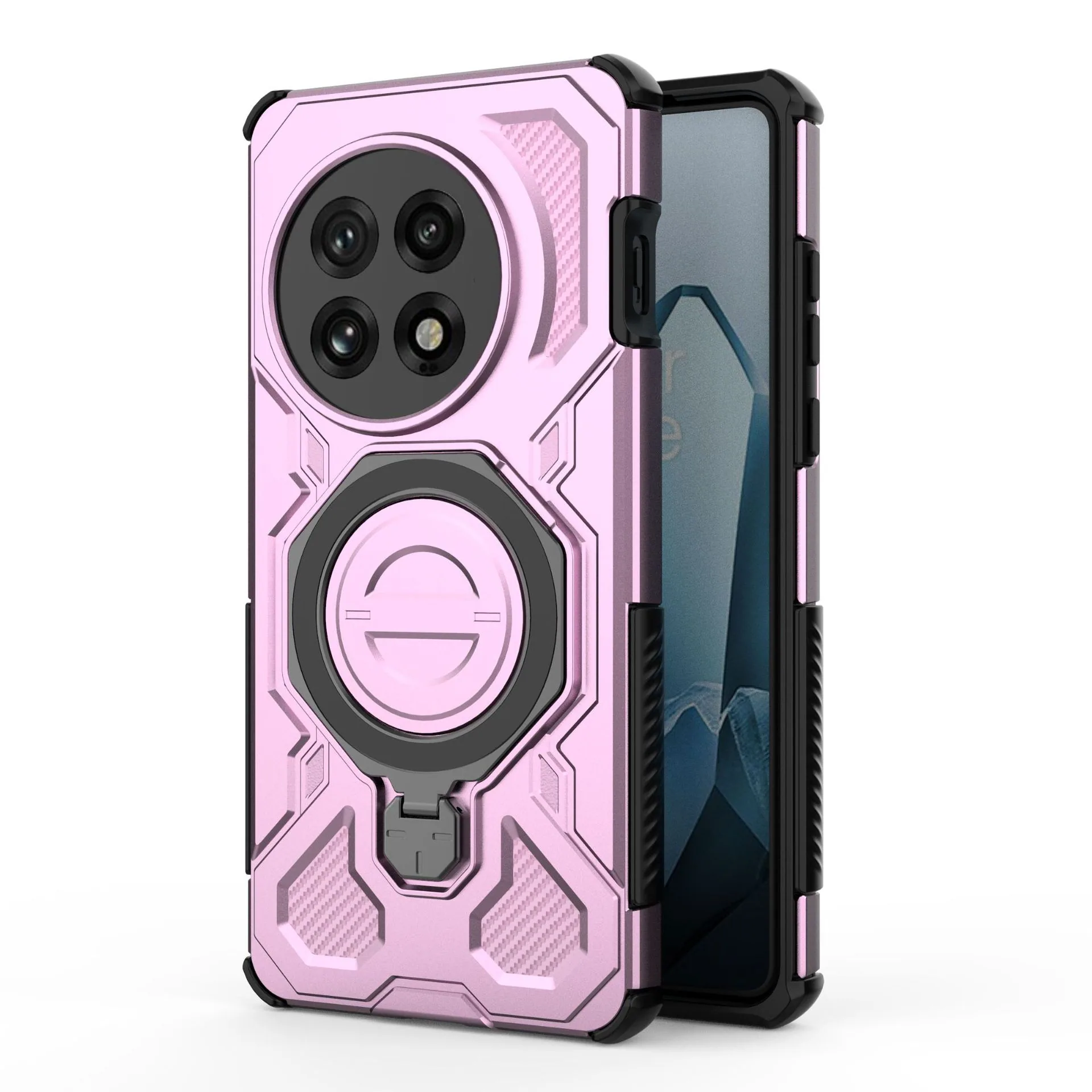Sui for 1+13 J-20 ring 360-degree protective case OnePlus 13 magnetic anti- mobile phone case 5