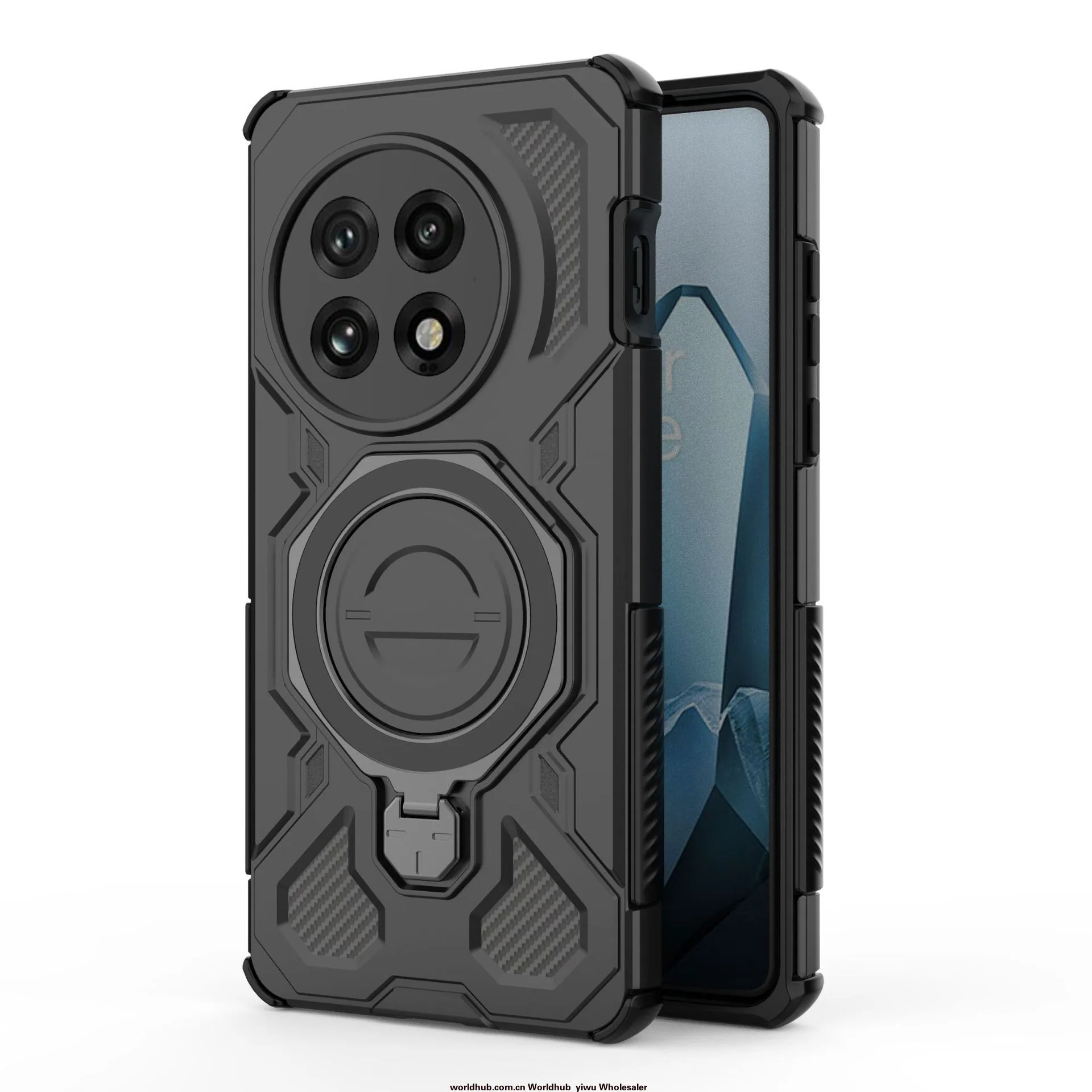 Sui for 1+13 J-20 ring 360-degree protective case OnePlus 13 magnetic anti- mobile phone case