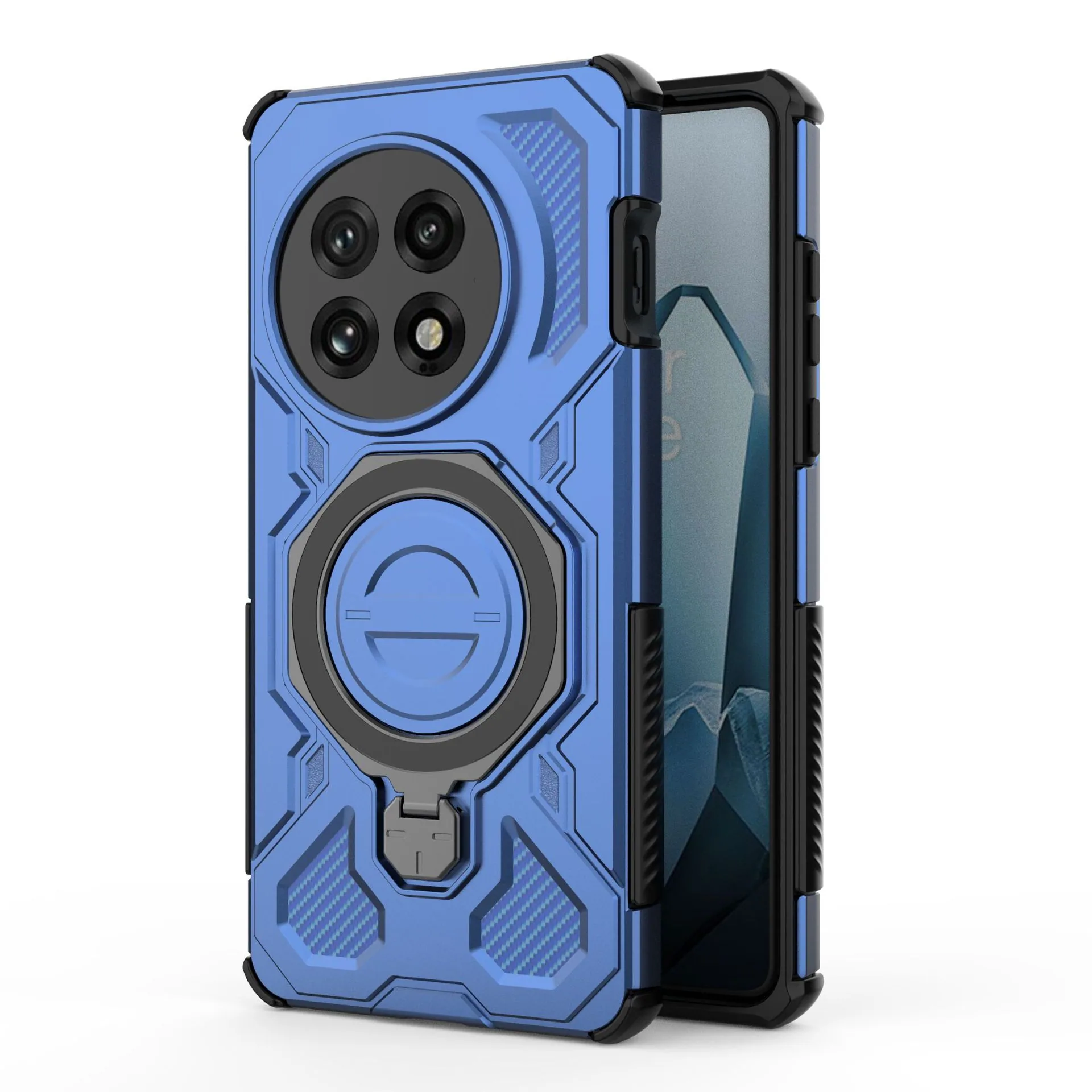 Sui for 1+13 J-20 ring 360-degree protective case OnePlus 13 magnetic anti- mobile phone case 2