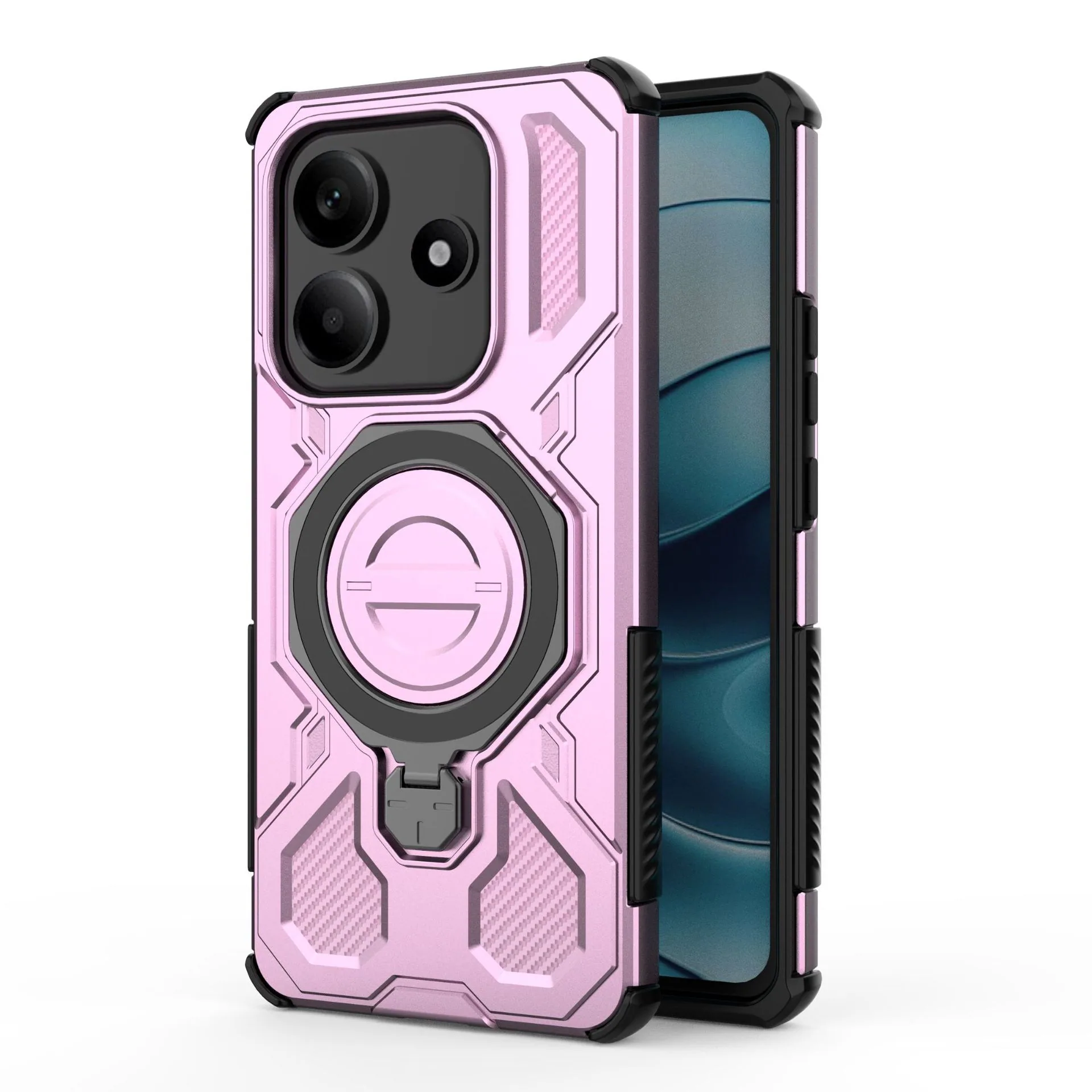 Applicable to Redmi note14 5G J-20 ring 360-degree protective case Redmi note14 5G ring magnetic introduction model 5