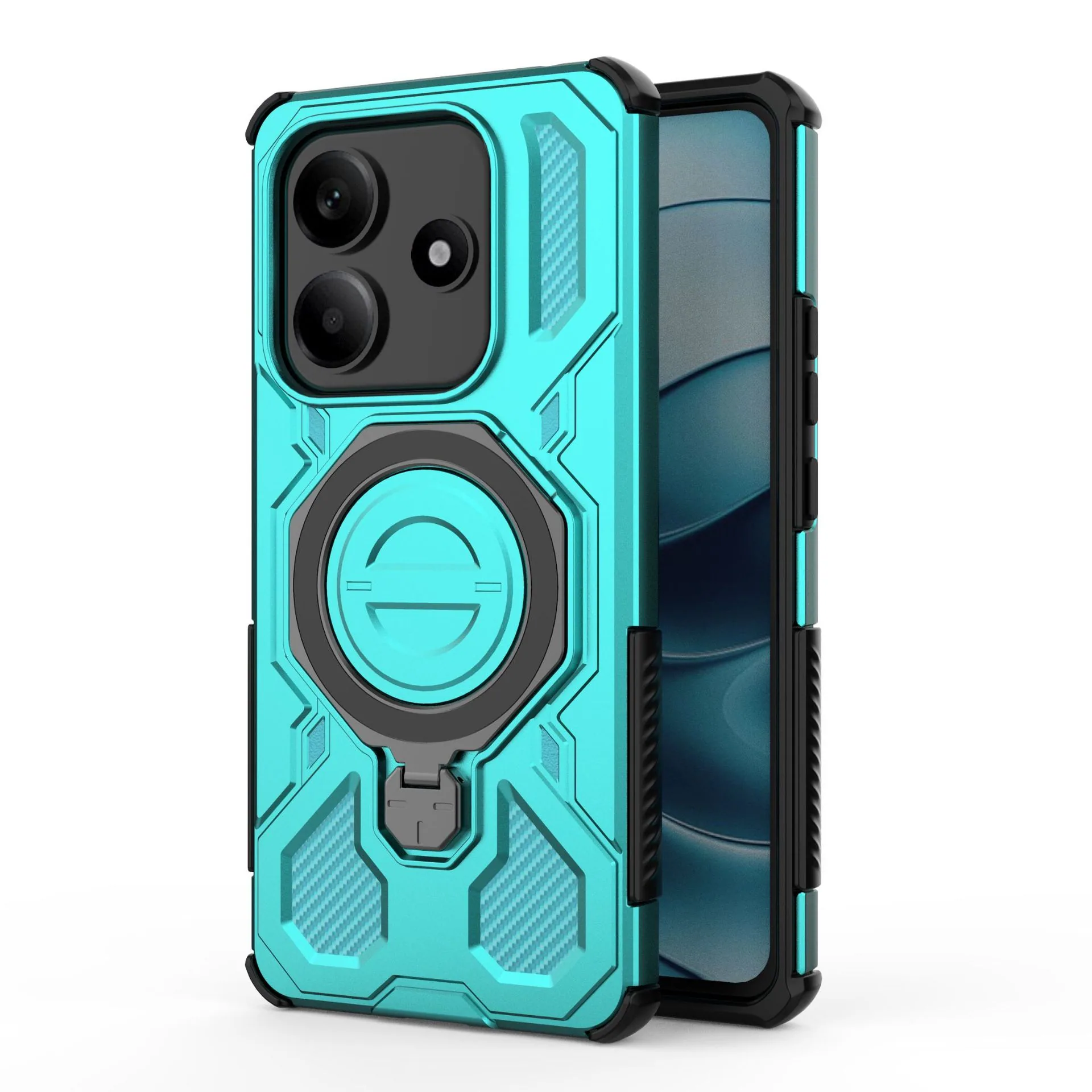 Applicable to Redmi note14 5G J-20 ring 360-degree protective case Redmi note14 5G ring magnetic introduction model 4