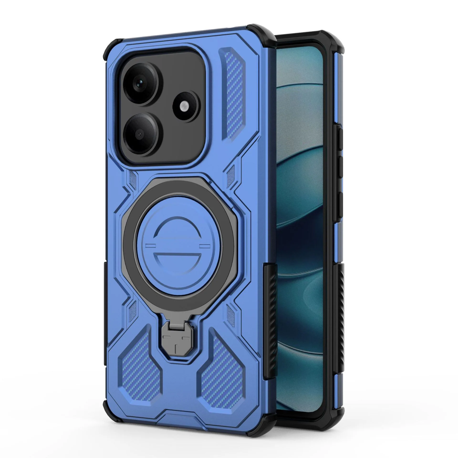 Applicable to Redmi note14 5G J-20 ring 360-degree protective case Redmi note14 5G ring magnetic introduction model 2