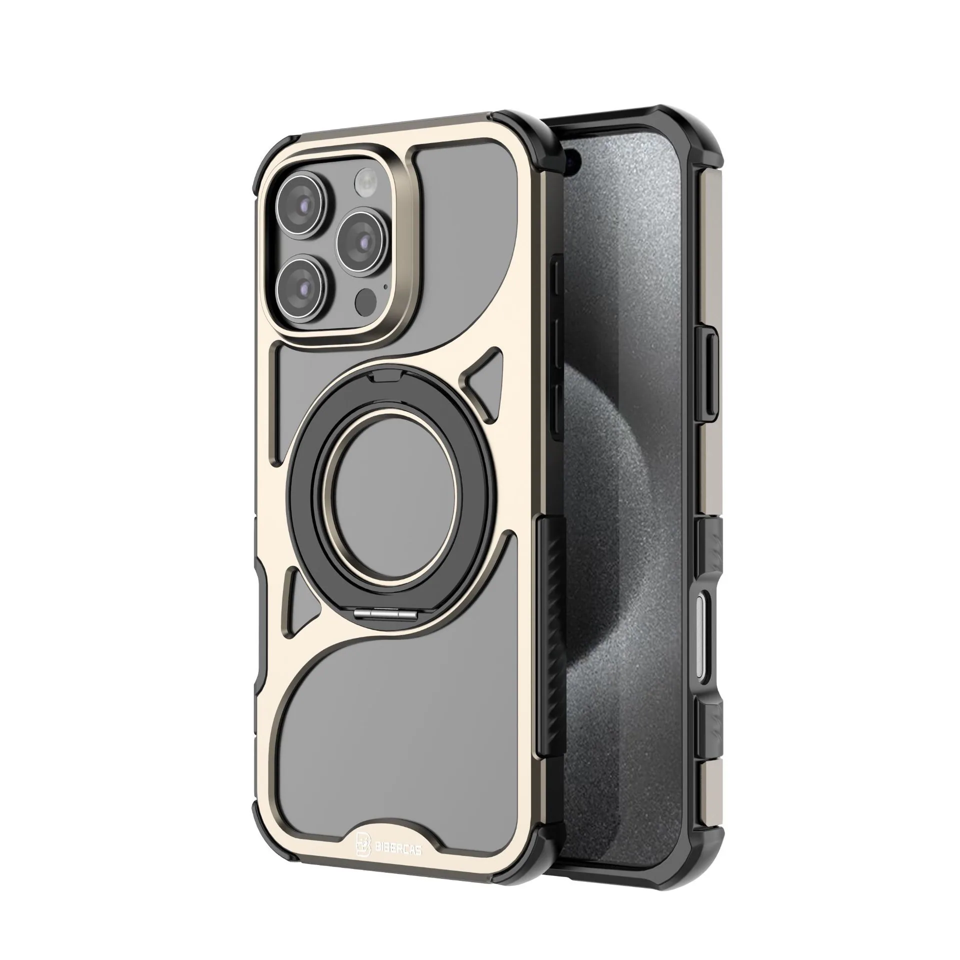 Applicable to iphone16promax dart magnetic ring case Apple 16promAX metal phone case 3