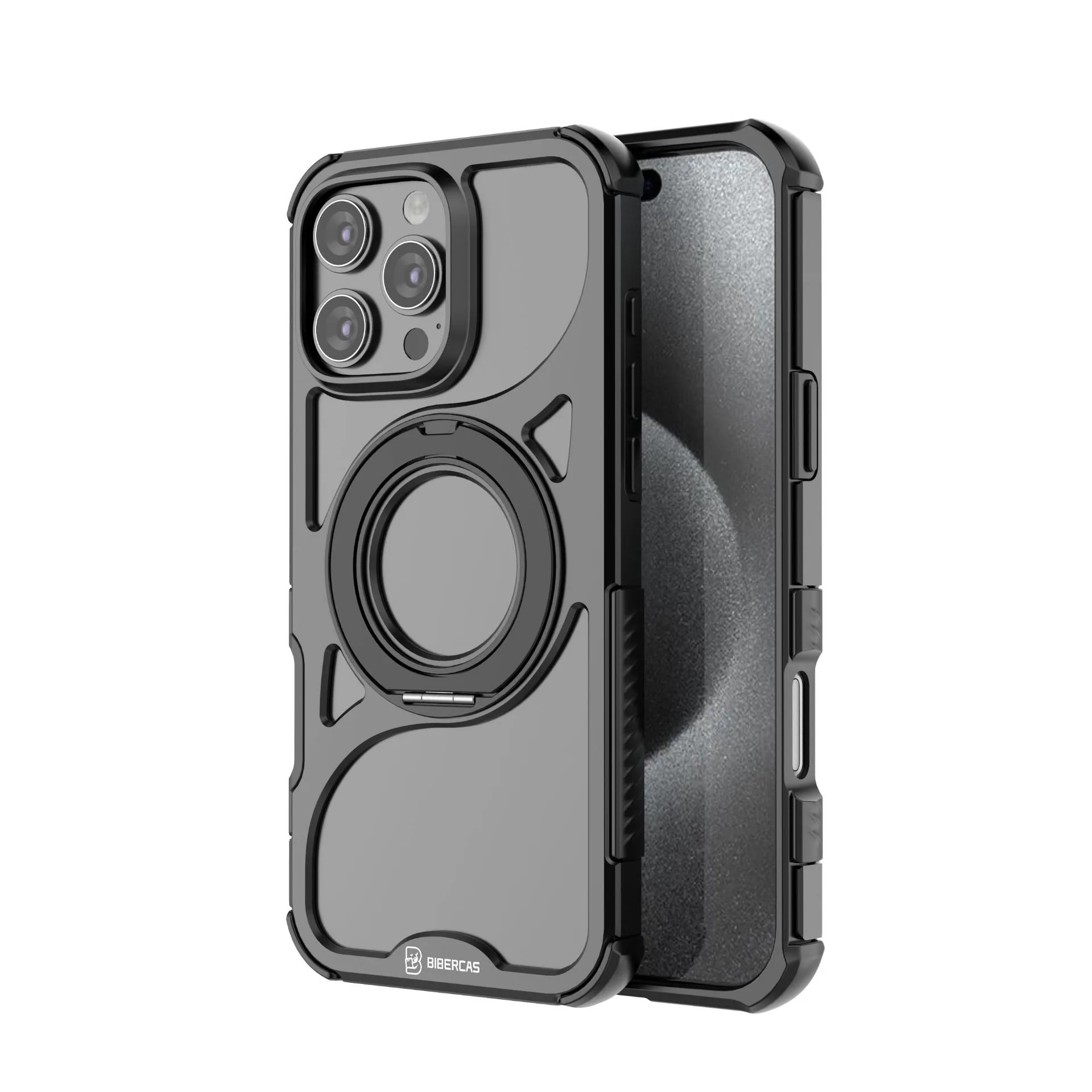 Applicable to iphone16promax dart magnetic ring case Apple 16promAX metal phone case