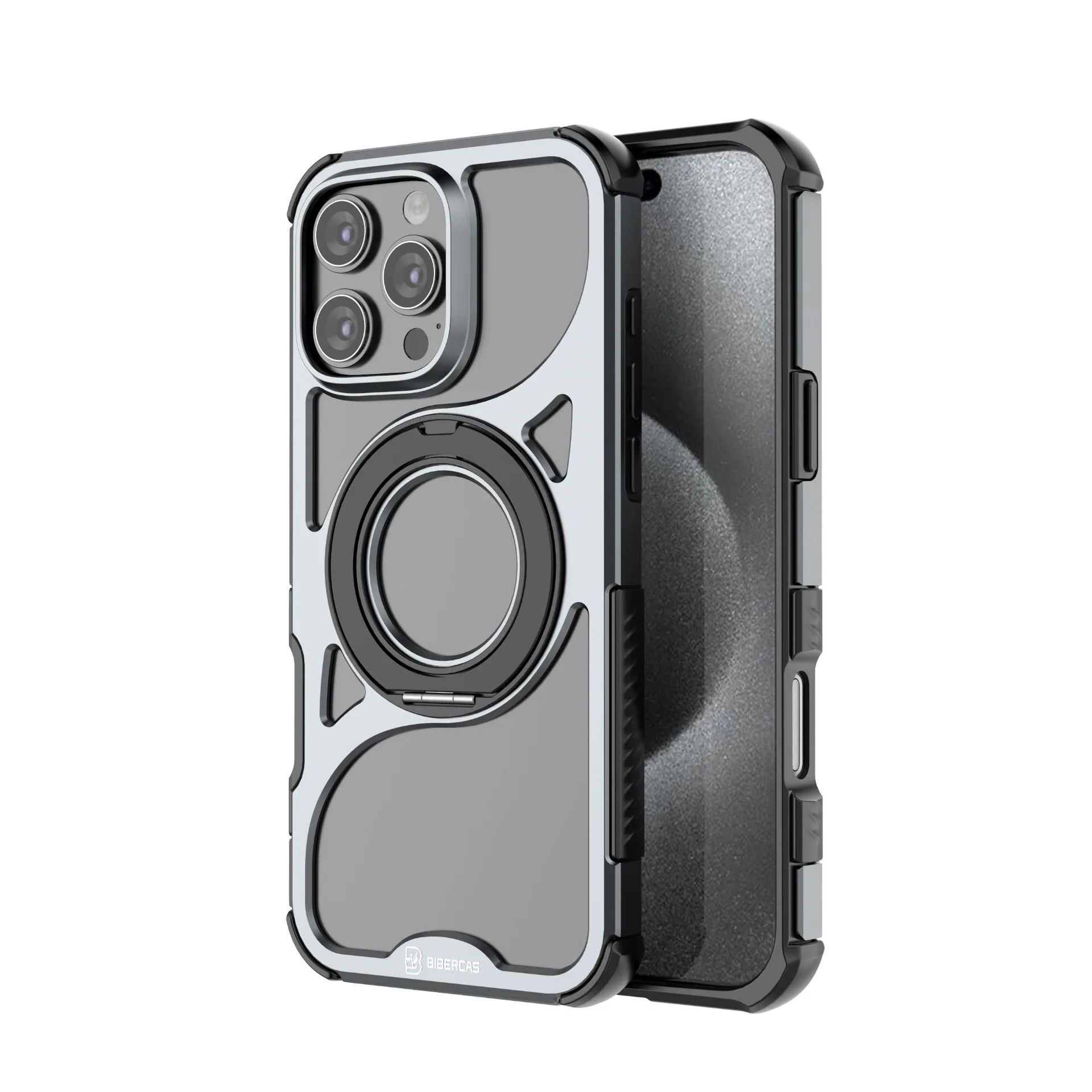 Applicable to iphone16promax dart magnetic ring case Apple 16promAX metal phone case 2