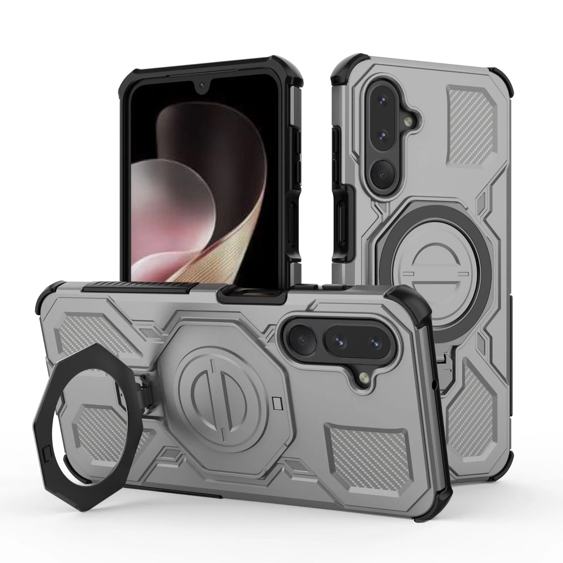 Applicable to Samsung M36-J20 ring 360-degree protective case Samsung M36 magnetic anti- case 3