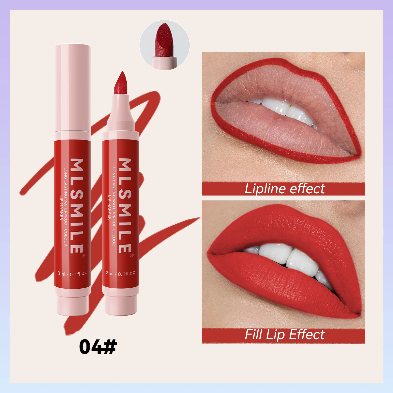 matte marker liquid lipstick non-stick lip gloss waterproof non-fading lip liner lip glaze 4
