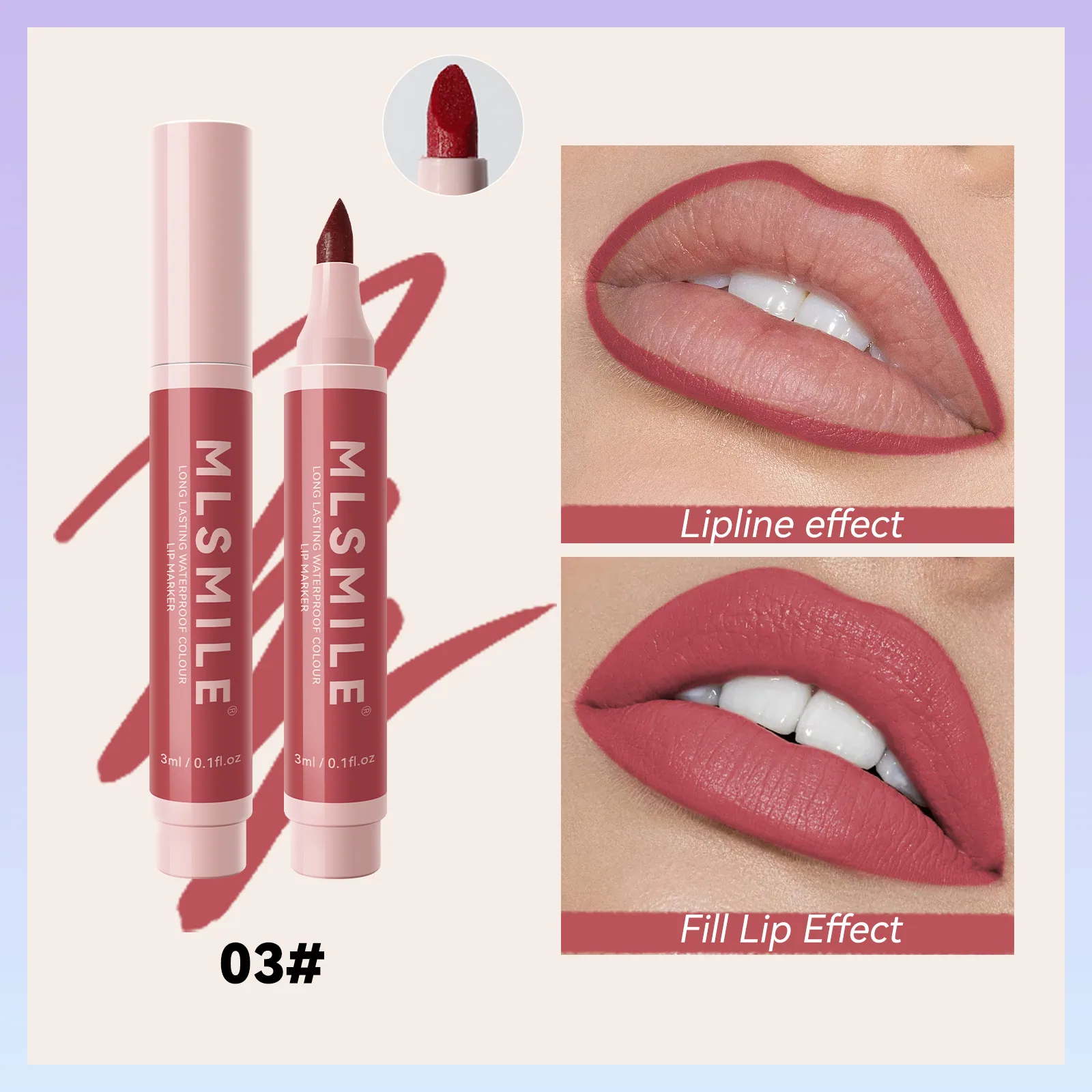 matte marker liquid lipstick non-stick lip gloss waterproof non-fading lip liner lip glaze 3